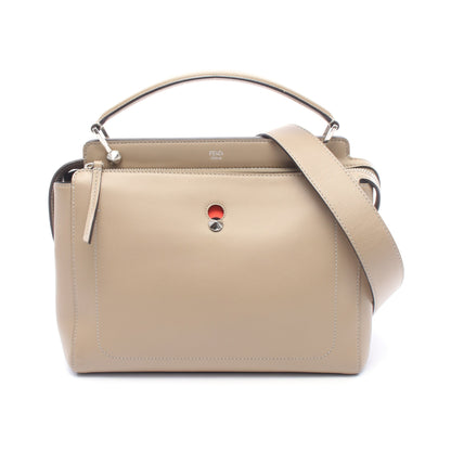 DOT COM ドットコム 2WAY ハンドバッグ レザー ベージュ フェンディ バッグ FENDI