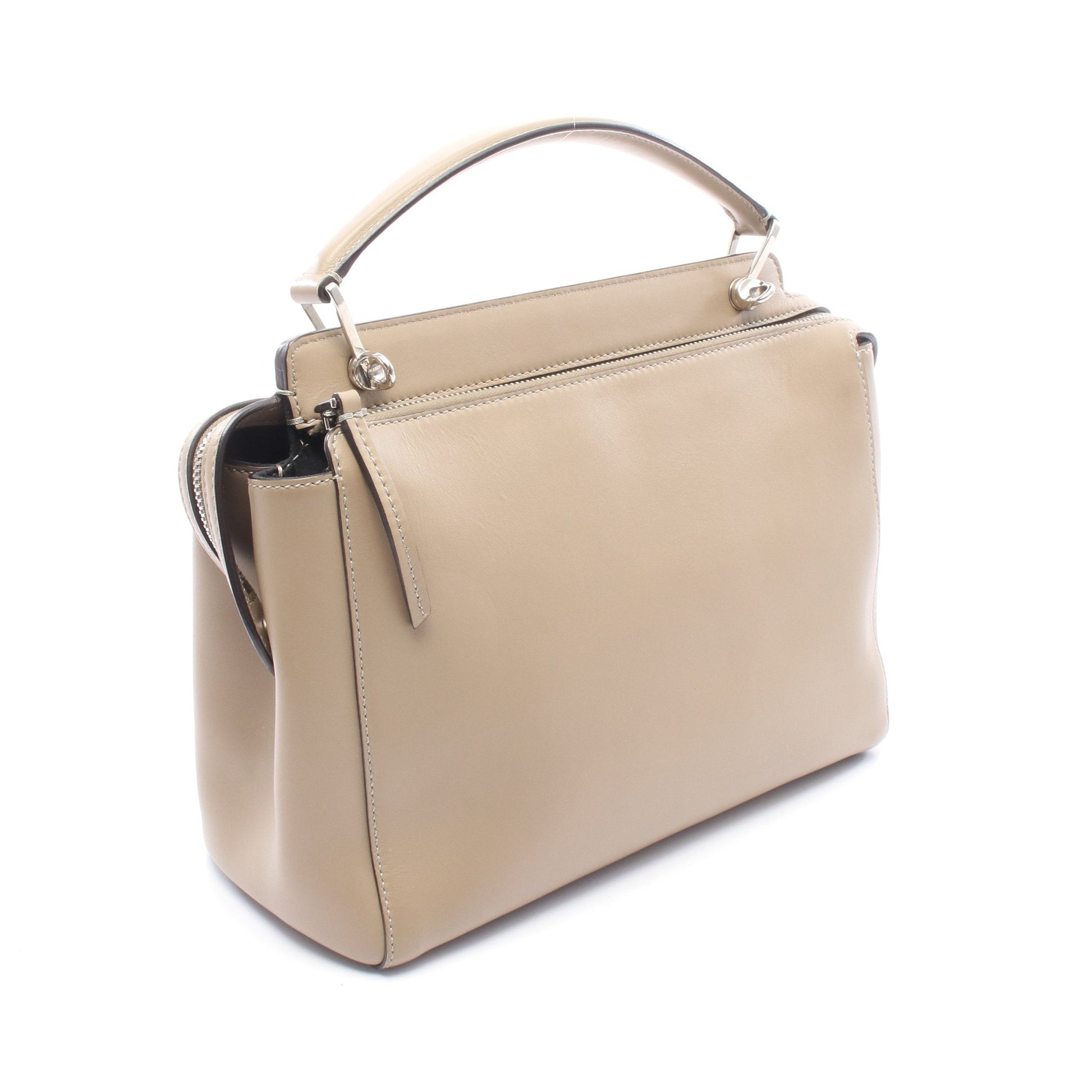 DOT COM ドットコム 2WAY ハンドバッグ レザー ベージュ フェンディ バッグ FENDI