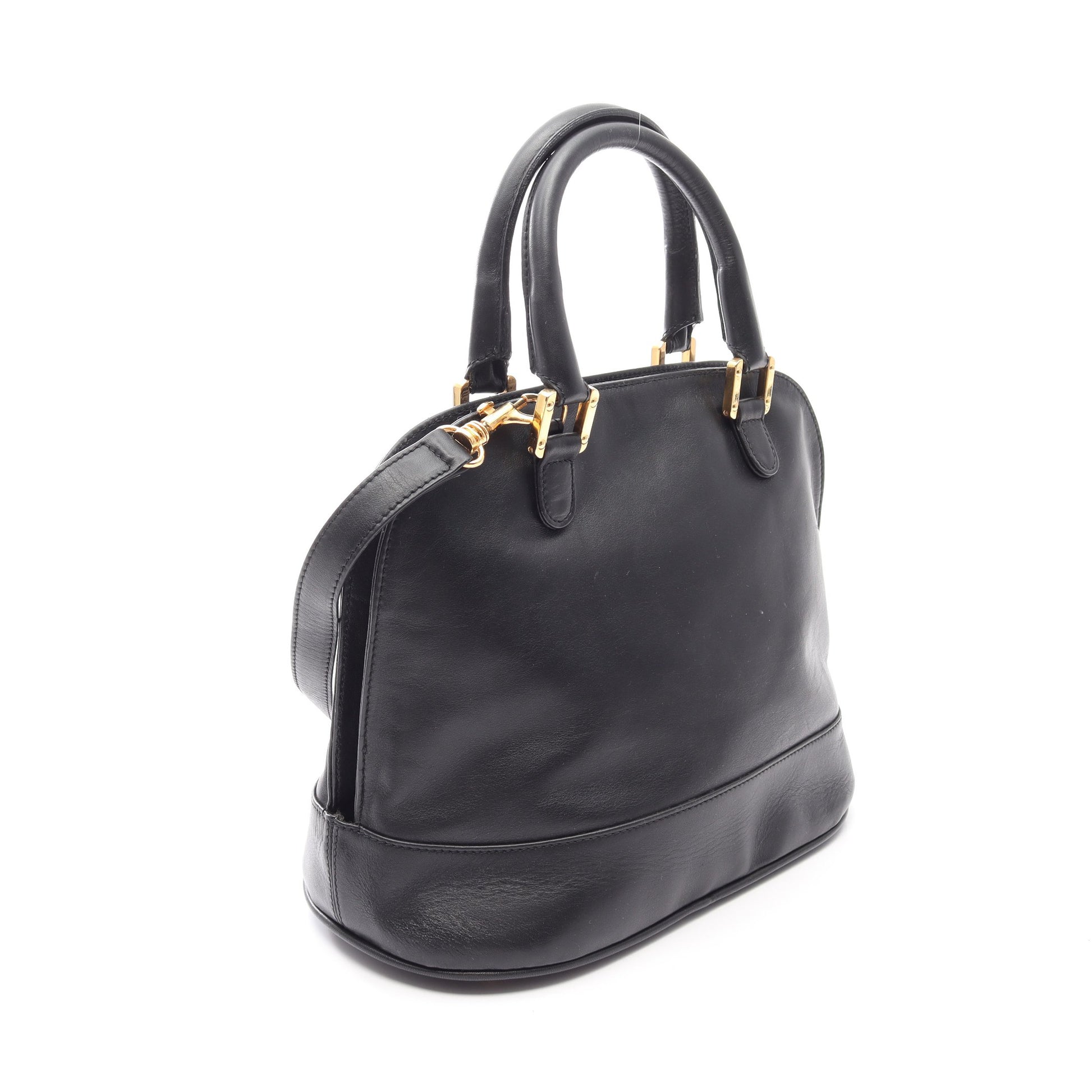 アナグラム 2WAY ハンドバッグ レザー ブラック ロエベ バッグ LOEWE
