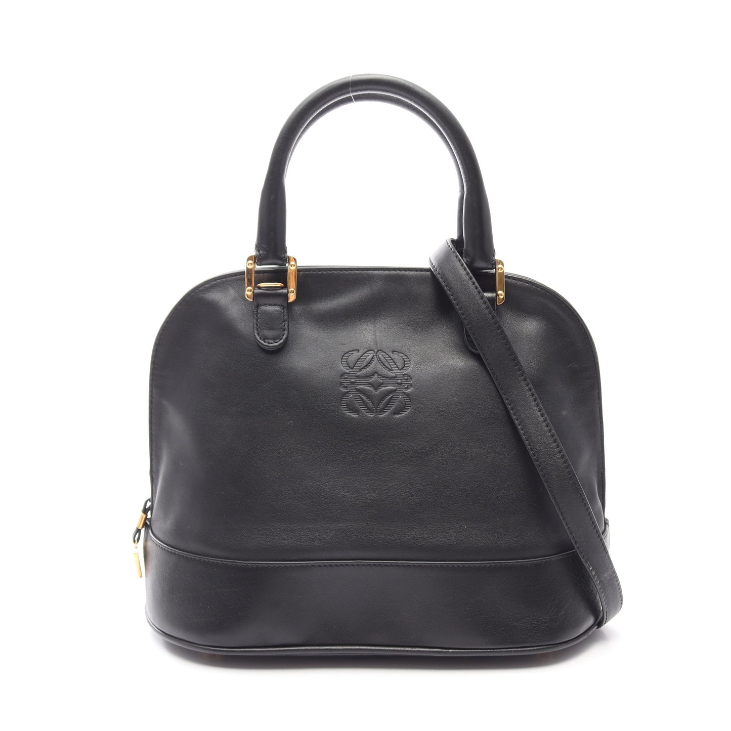 アナグラム 2WAY ハンドバッグ レザー ブラック ロエベ バッグ LOEWE