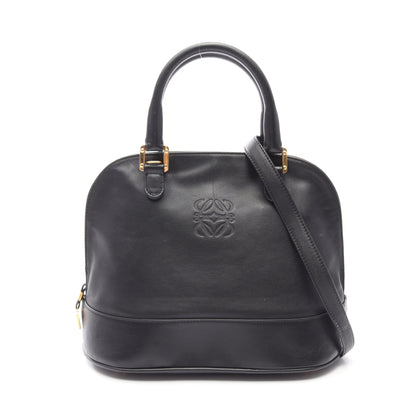 アナグラム 2WAY ハンドバッグ レザー ブラック ロエベ バッグ LOEWE