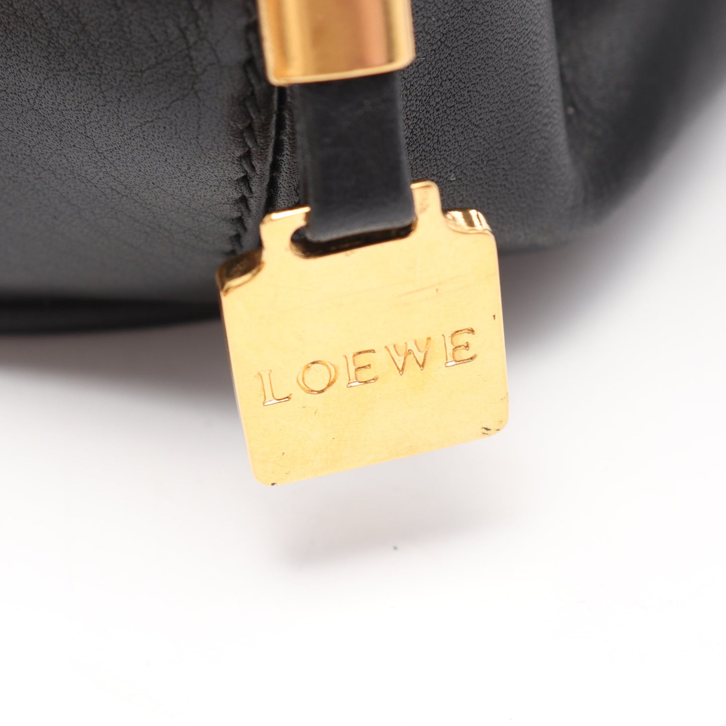 アナグラム 2WAY ハンドバッグ レザー ブラック ロエベ バッグ LOEWE