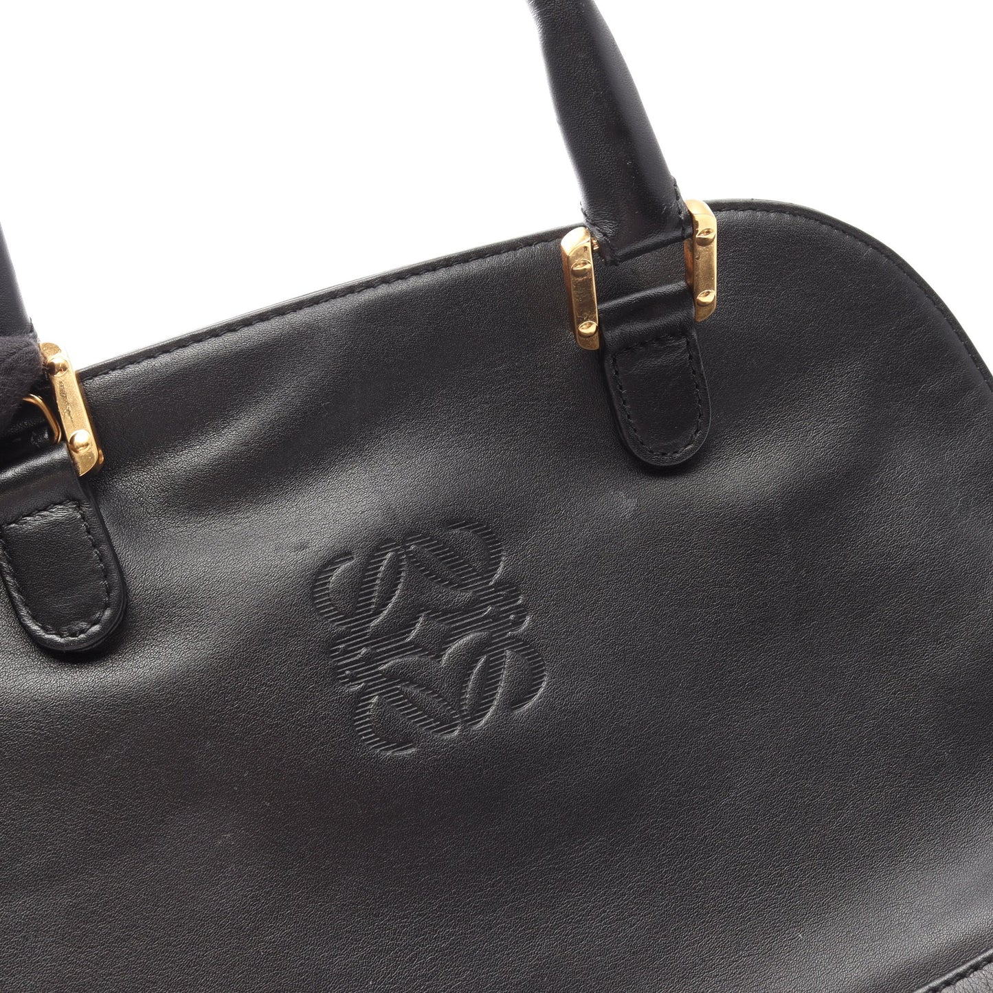 アナグラム 2WAY ハンドバッグ レザー ブラック ロエベ バッグ LOEWE