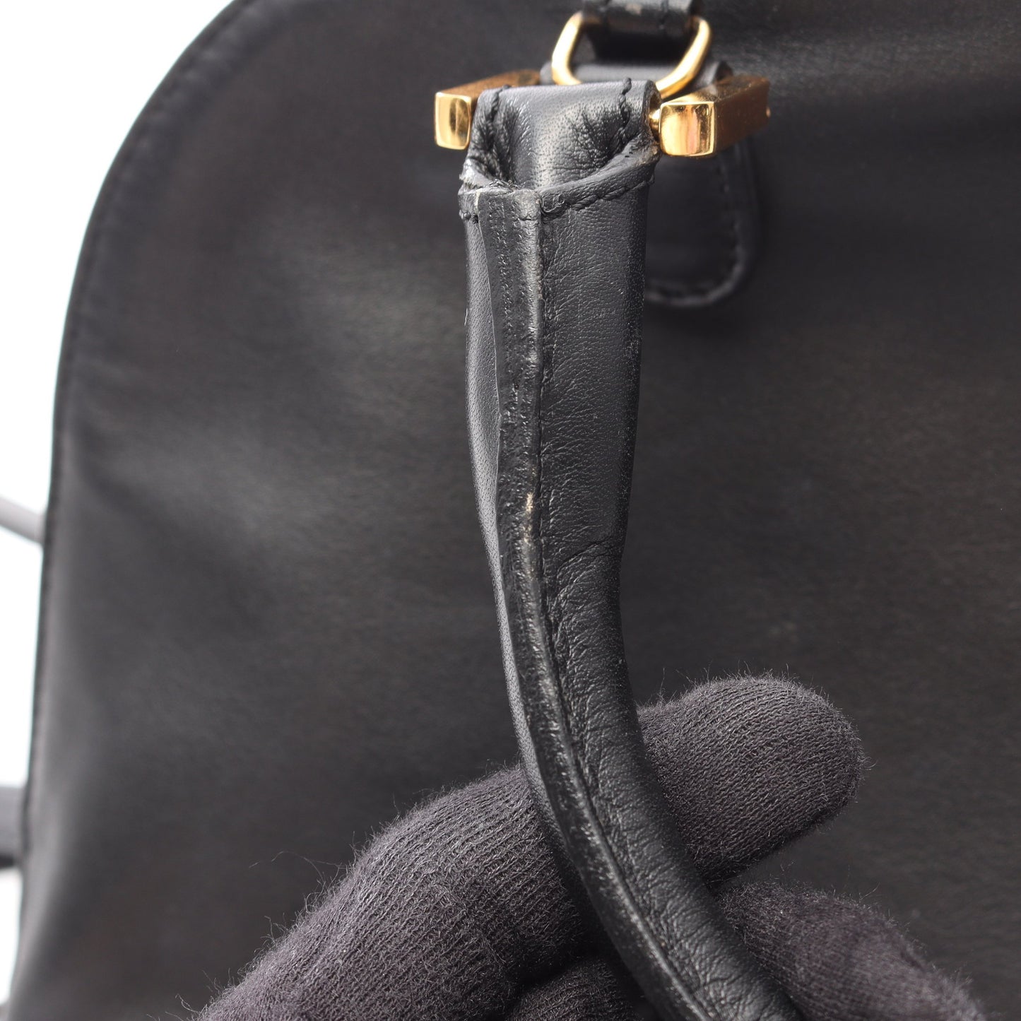 アナグラム 2WAY ハンドバッグ レザー ブラック ロエベ バッグ LOEWE
