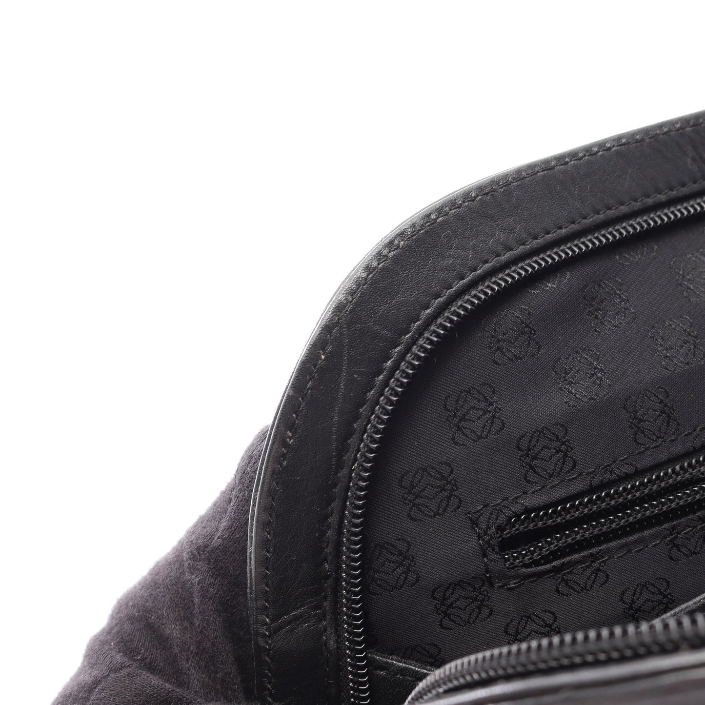 アナグラム 2WAY ハンドバッグ レザー ブラック ロエベ バッグ LOEWE
