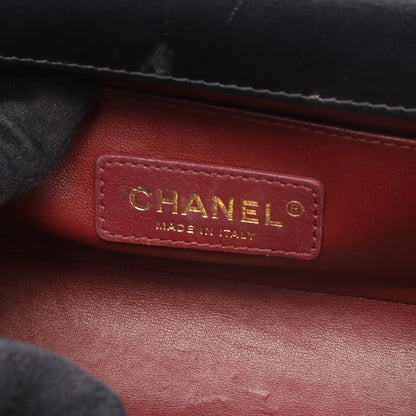 マトラッセ チェーンショルダーバッグ ラムスキン ブラック ゴールド金具 シャネル バッグ CHANEL