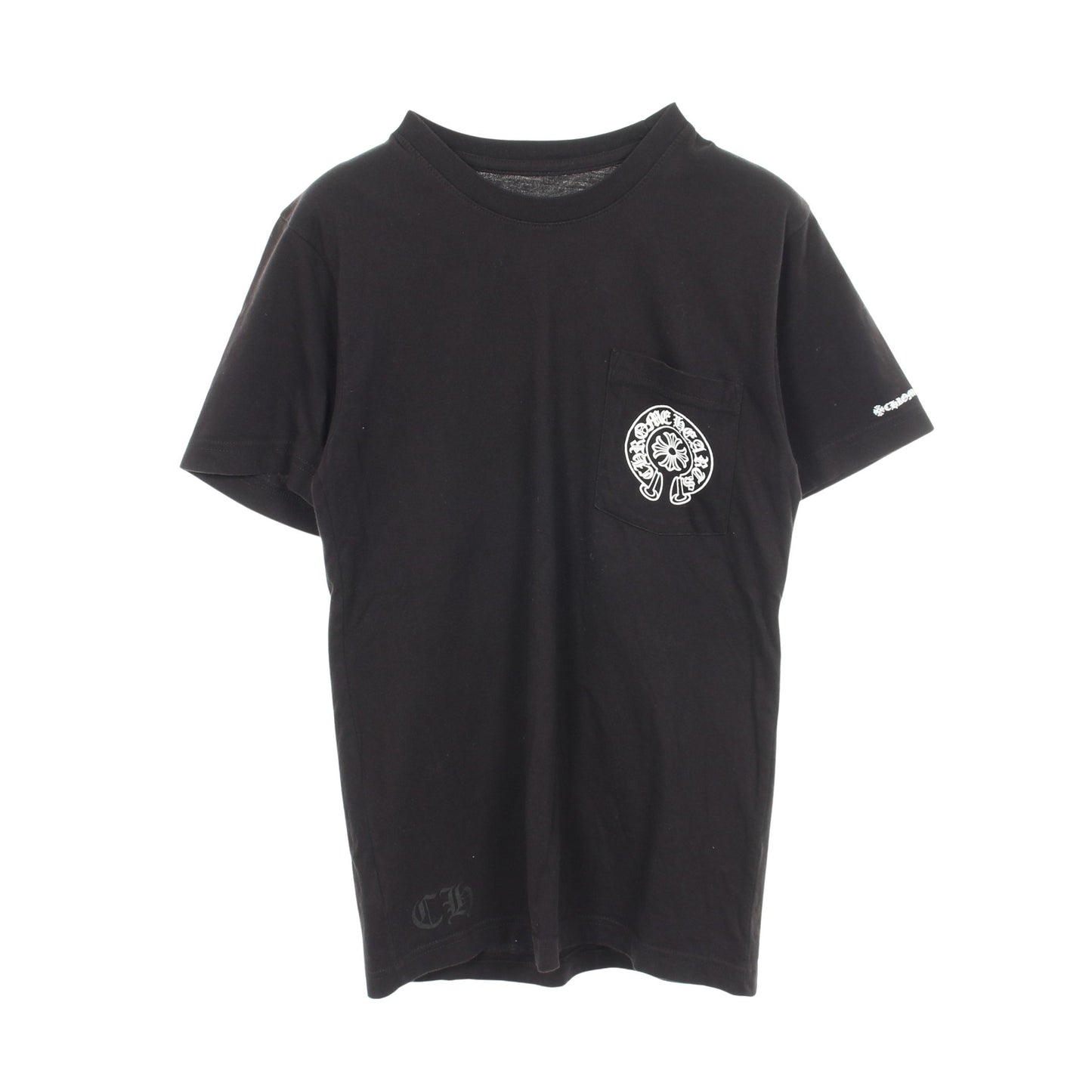 ホースシュー バックプリント ポケット付き 半袖Tシャツ コットン ブラック クロムハーツ