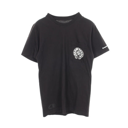ホースシュー バックプリント ポケット付き 半袖Tシャツ コットン ブラック クロムハーツ