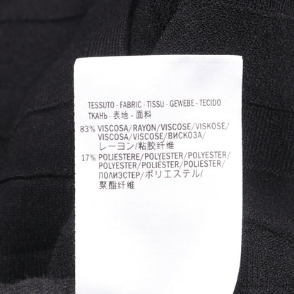 リボン ニット セットアップ レーヨン ブラック ホワイト アレキサンダーマックイーン