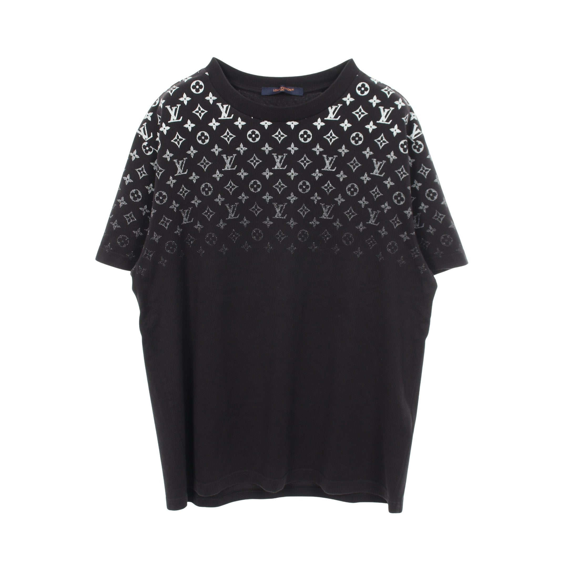 新品　LOUIS VUITTON グラディエント　モノグラム　半袖Tシャツ モノグラムグラディエント 半袖Tシャツ コットン ブラック ルイ