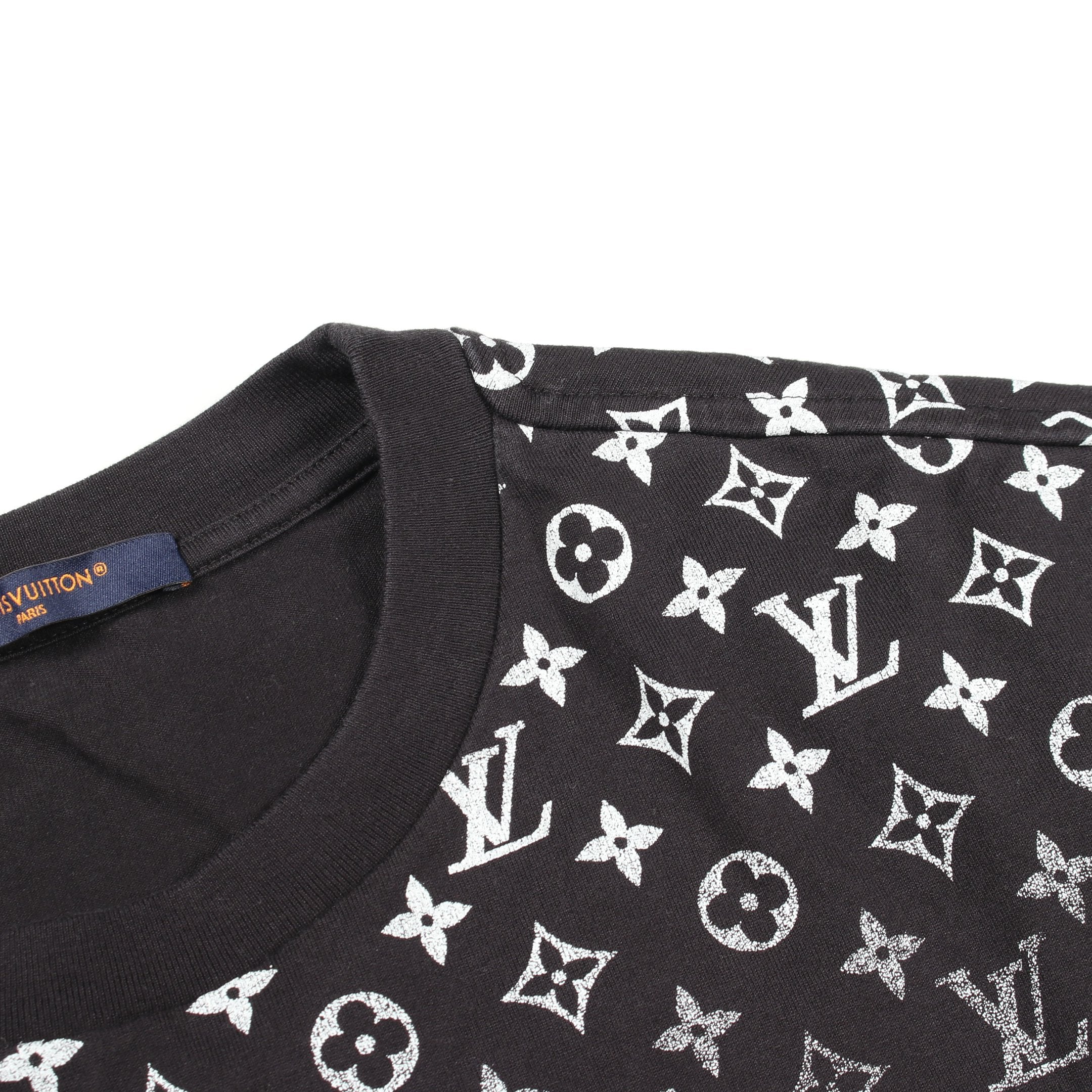 モノグラムグラディエント 半袖Tシャツ コットン ブラック ルイ