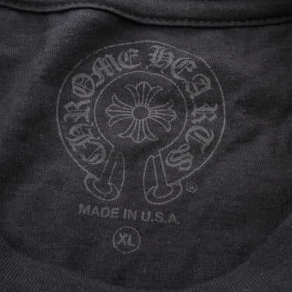 フローラルクロス ホースシュー 長袖Tシャツ コットン ブラック イエロー クロムハーツ