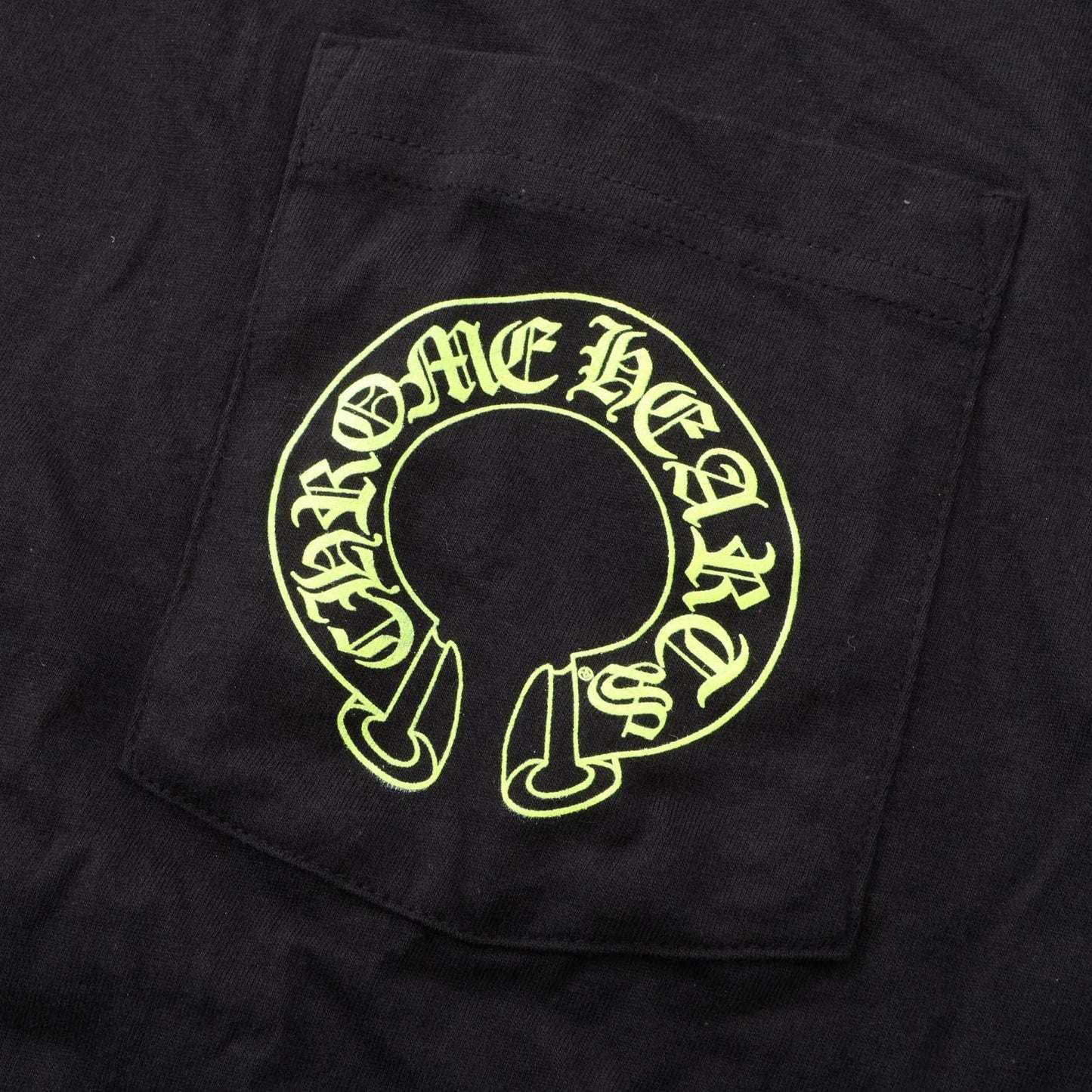 フローラルクロス ホースシュー 長袖Tシャツ コットン ブラック イエロー クロムハーツ