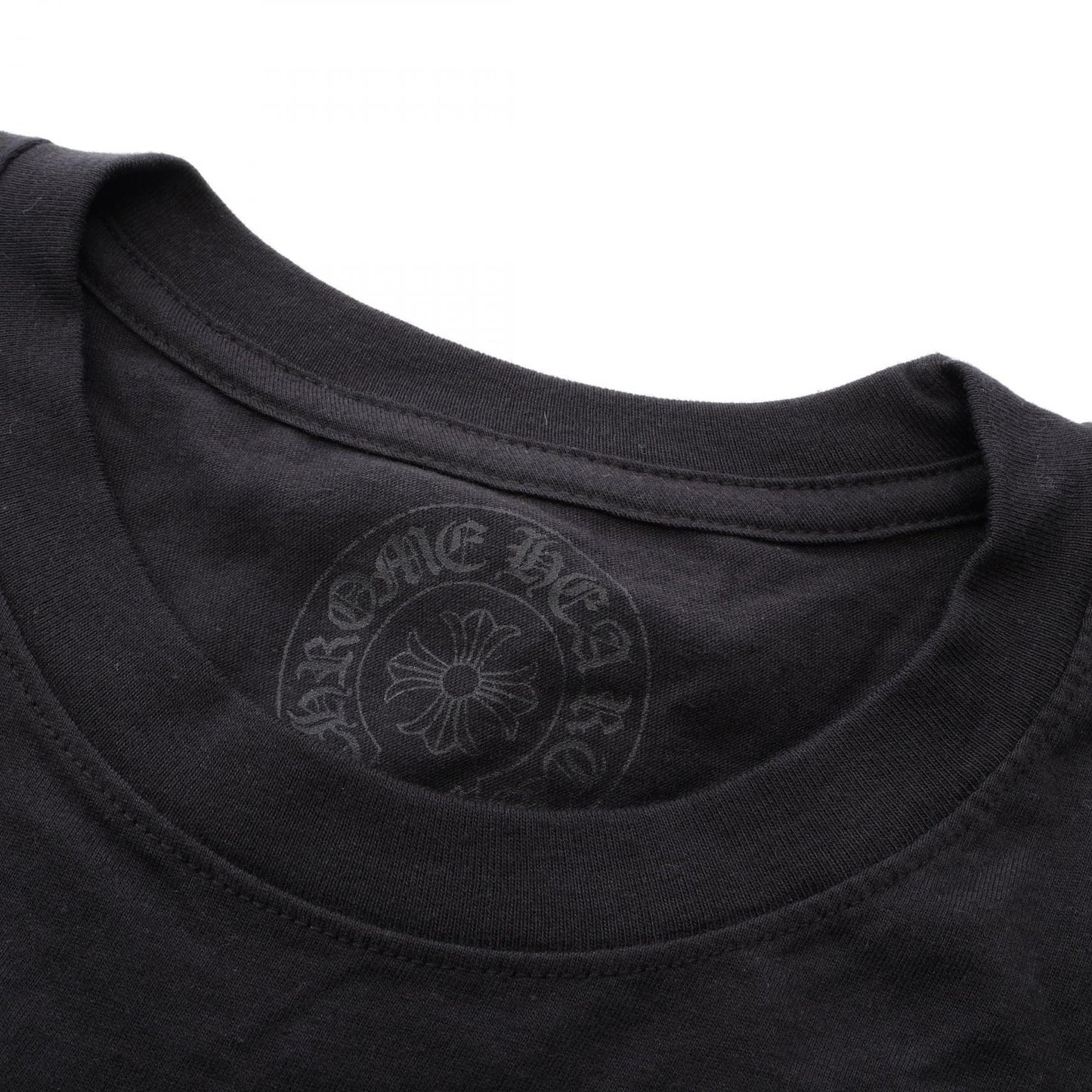 フローラルクロス ホースシュー 長袖Tシャツ コットン ブラック イエロー クロムハーツ