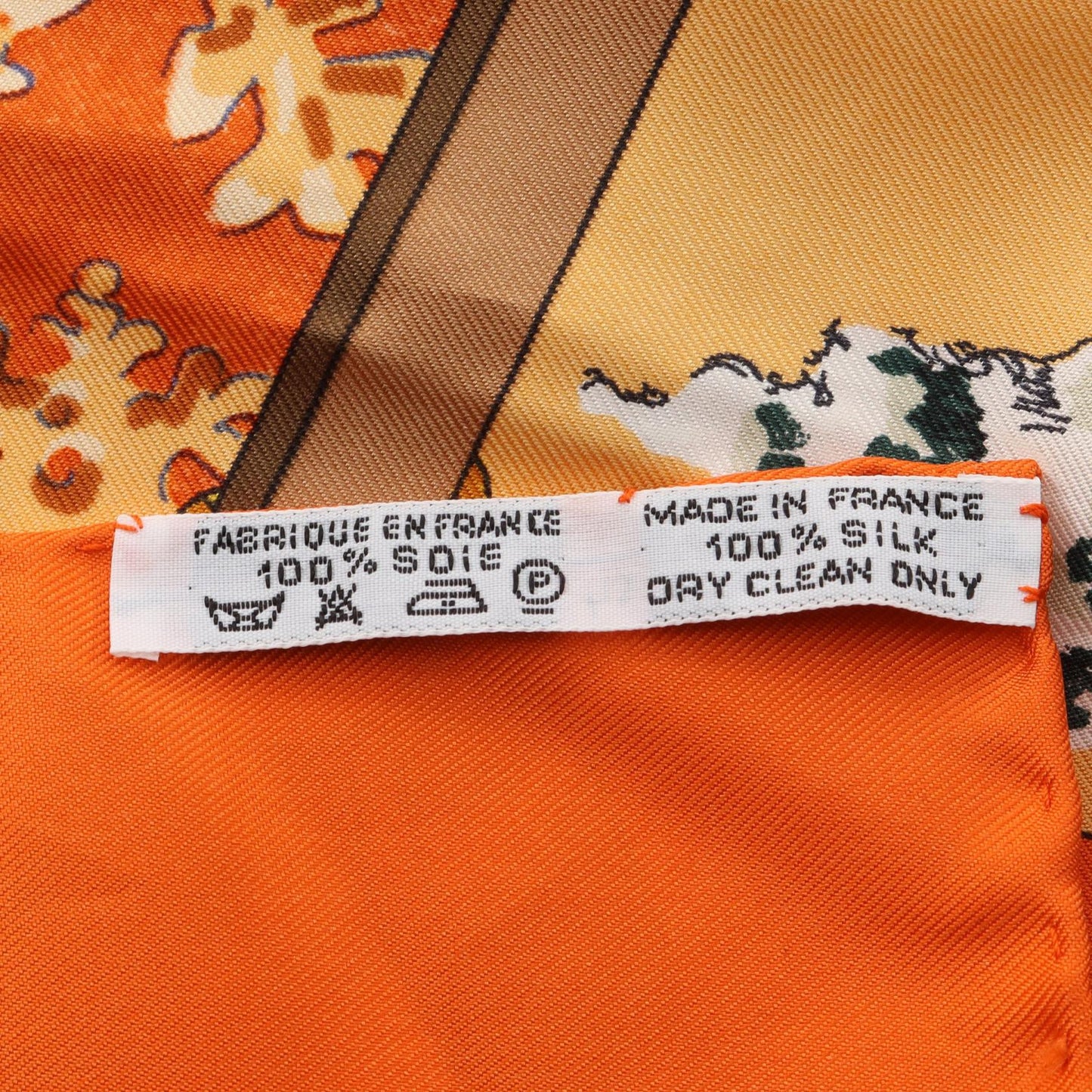 カレ90 neige d’antan スカーフ シルク オレンジ マルチカラー エルメス 財布・小物 HERMES