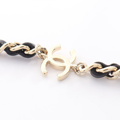 ココマーク チェーン付き サングラス レザー GP ブラック ゴールド シャネル 財布・小物 CHANEL