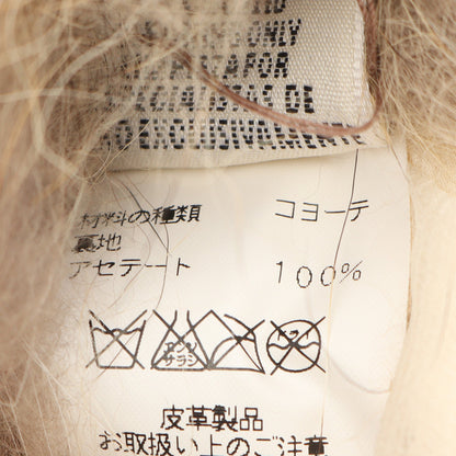 ストール コヨーテファー シルク ベージュ エルメス