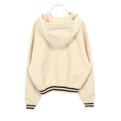 トリオンフ テディブルゾン フード付き ジャケット カシミヤ アイボリー ダークネイビー セリーヌ