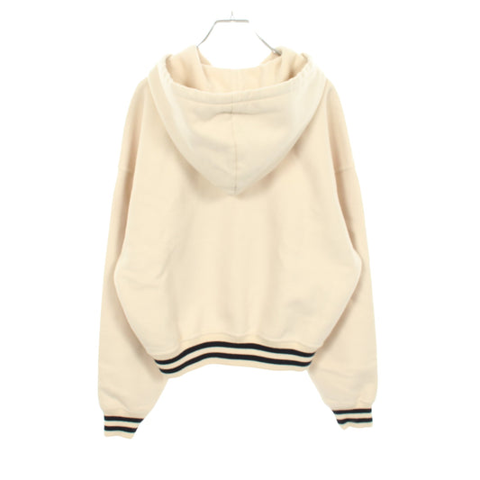 トリオンフ テディブルゾン フード付き ジャケット カシミヤ アイボリー ダークネイビー セリーヌ