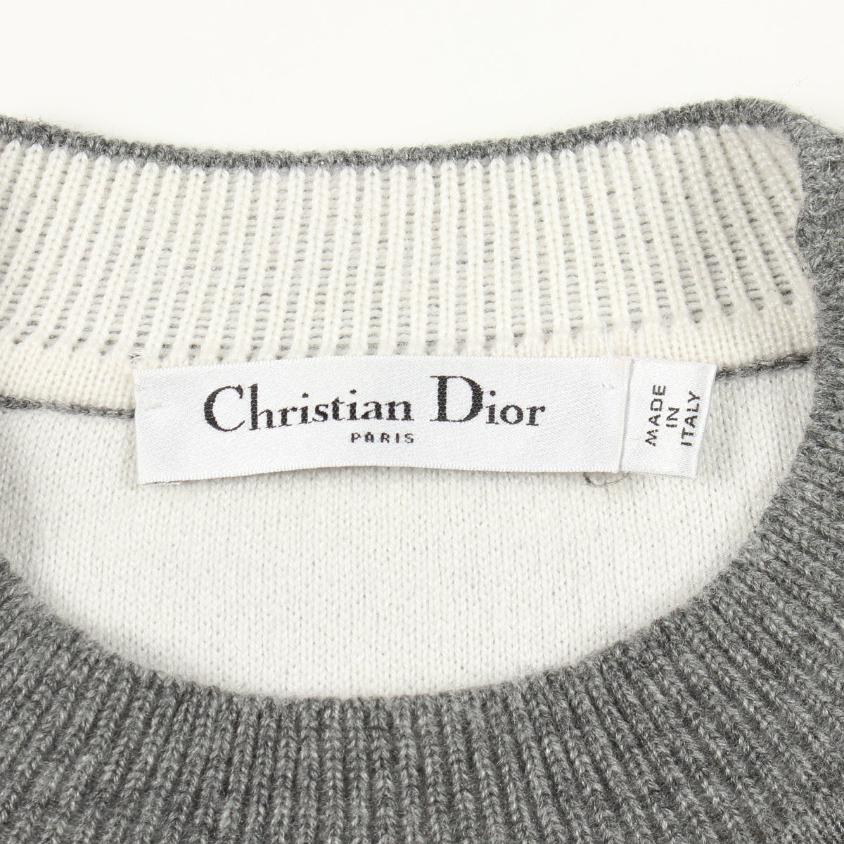 J'ADIOR 8 ニット カシミヤ グレー ホワイト クリスチャンディオール トップス Christian Dior