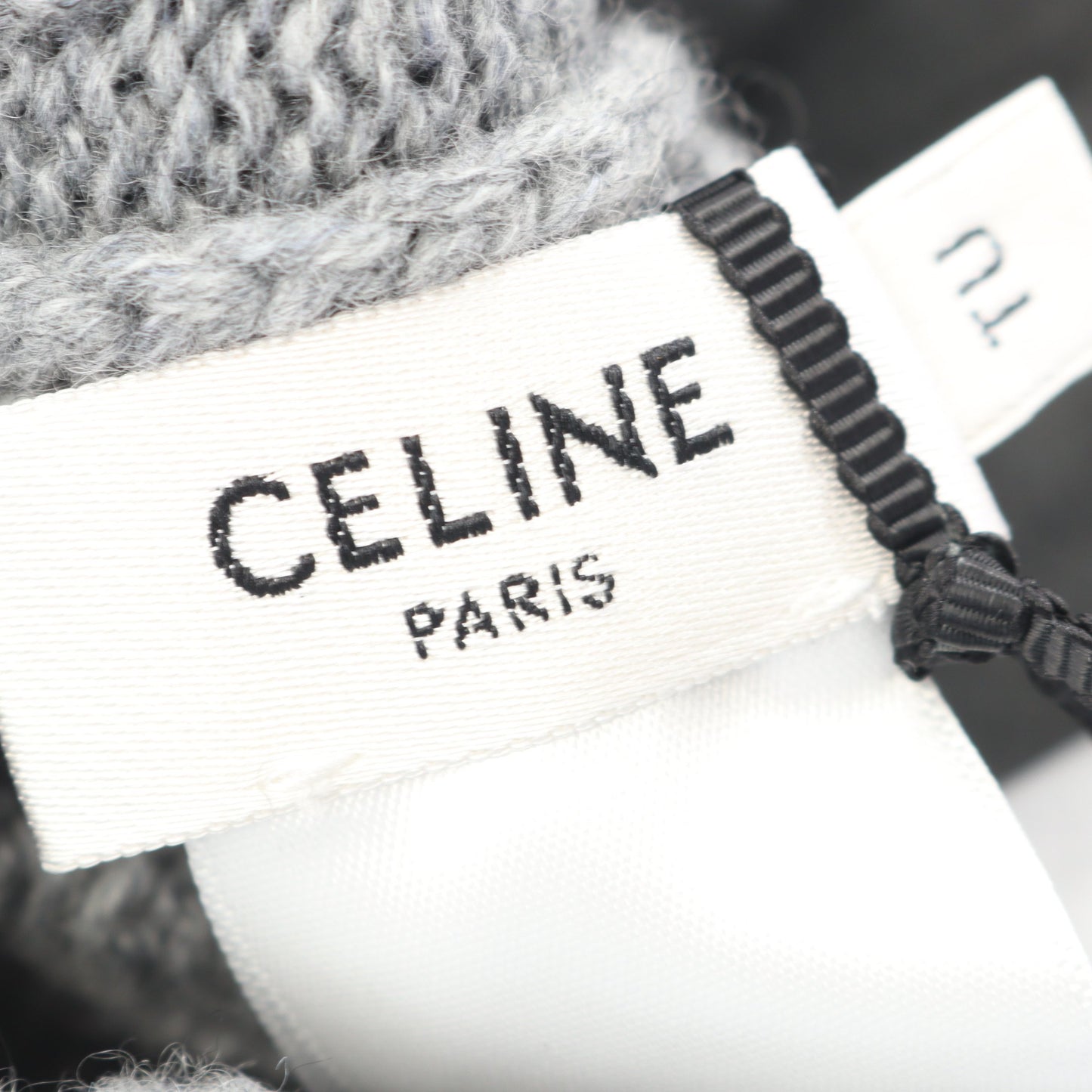 トリオンフ 刺繍 ニット帽 ビーニー カシミヤ グレー セリーヌ 財布・小物 CELINE