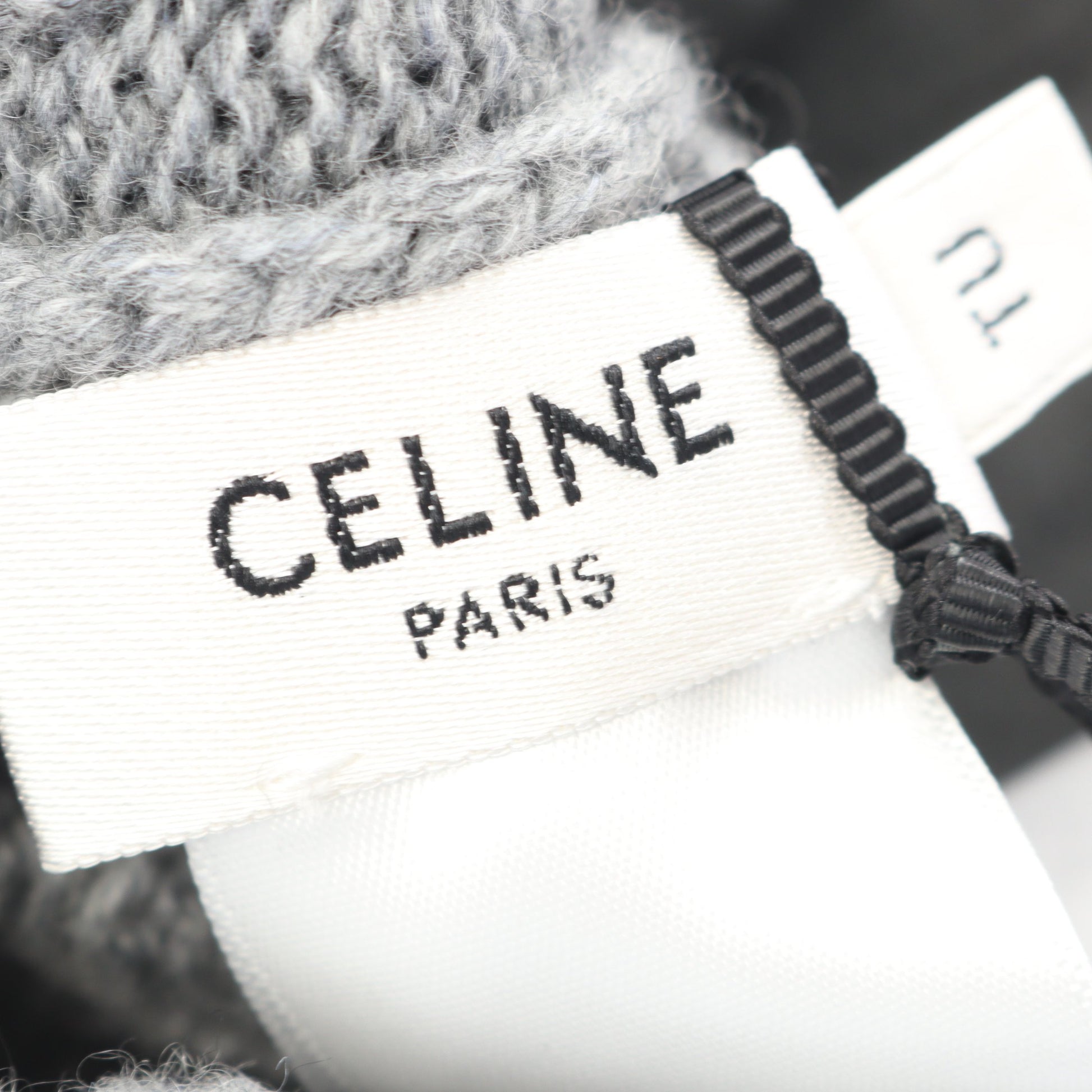 トリオンフ 刺繍 ニット帽 ビーニー カシミヤ グレー セリーヌ 財布・小物 CELINE