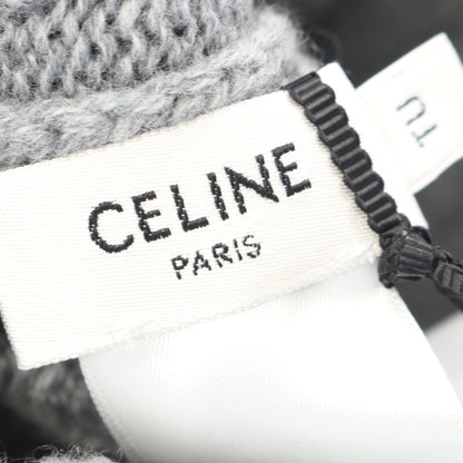 トリオンフ 刺繍 ニット帽 ビーニー カシミヤ グレー セリーヌ 財布・小物 CELINE