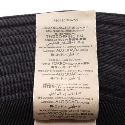 エンボスロゴ バケット ハット コットン ブラック グッチ