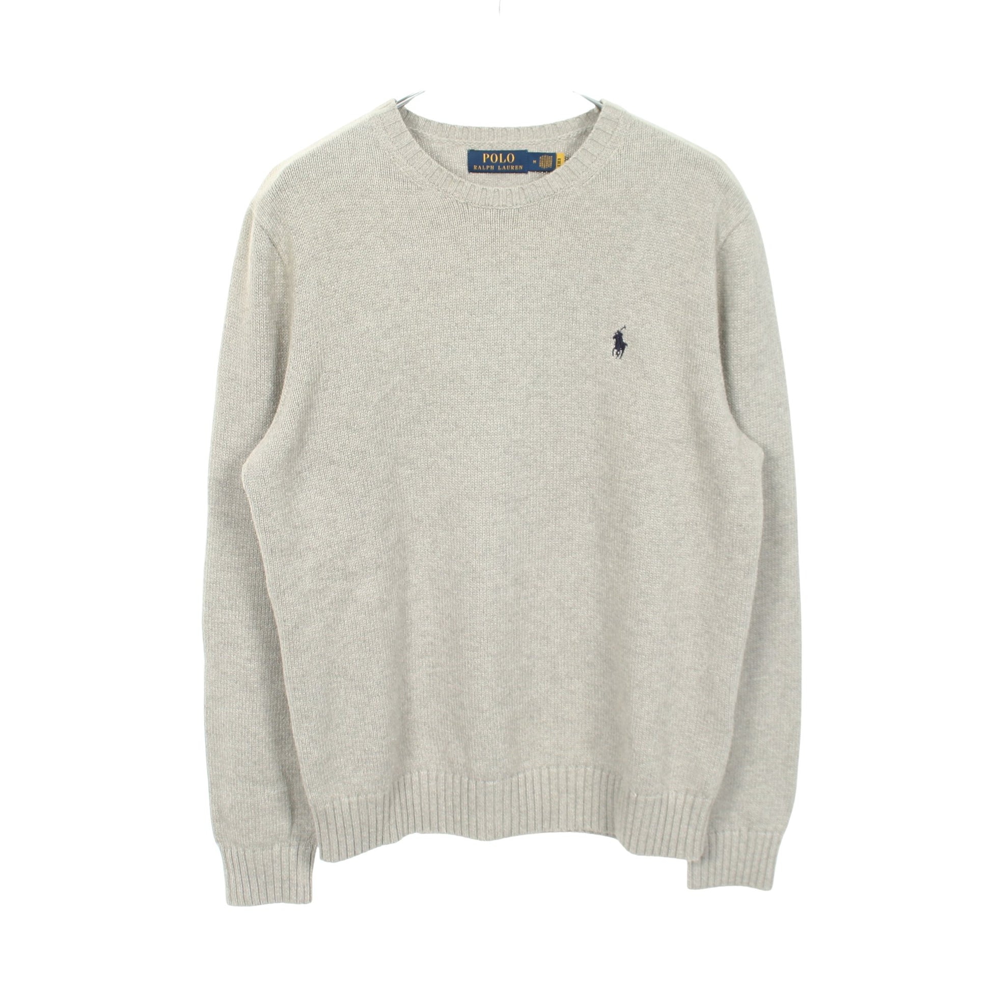 クルーネック ニット コットン グレー ポロラルフローレン トップス Polo Ralph Lauren