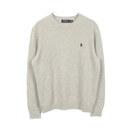 クルーネック ニット コットン グレー ポロラルフローレン トップス Polo Ralph Lauren