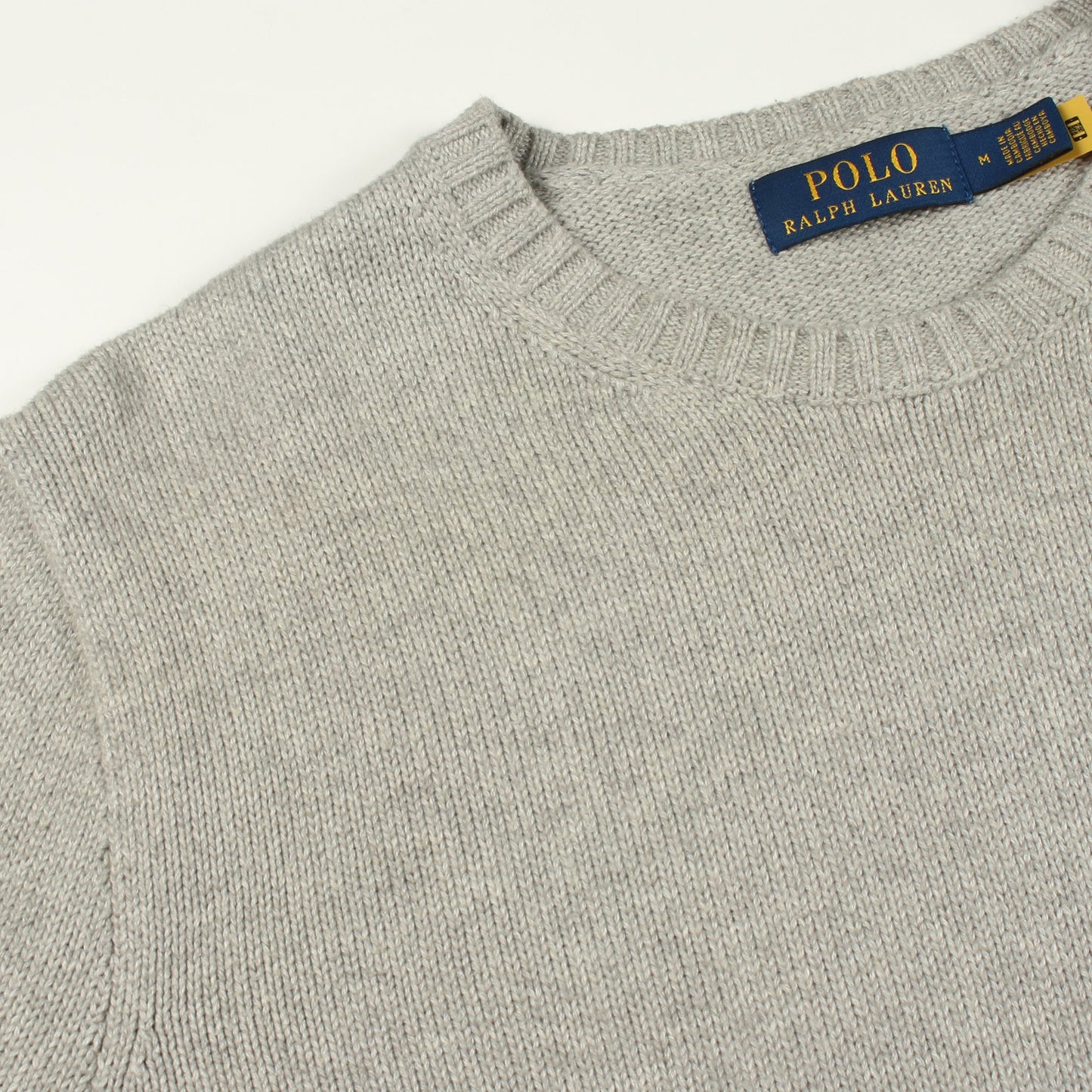 クルーネック ニット コットン グレー ポロラルフローレン トップス Polo Ralph Lauren