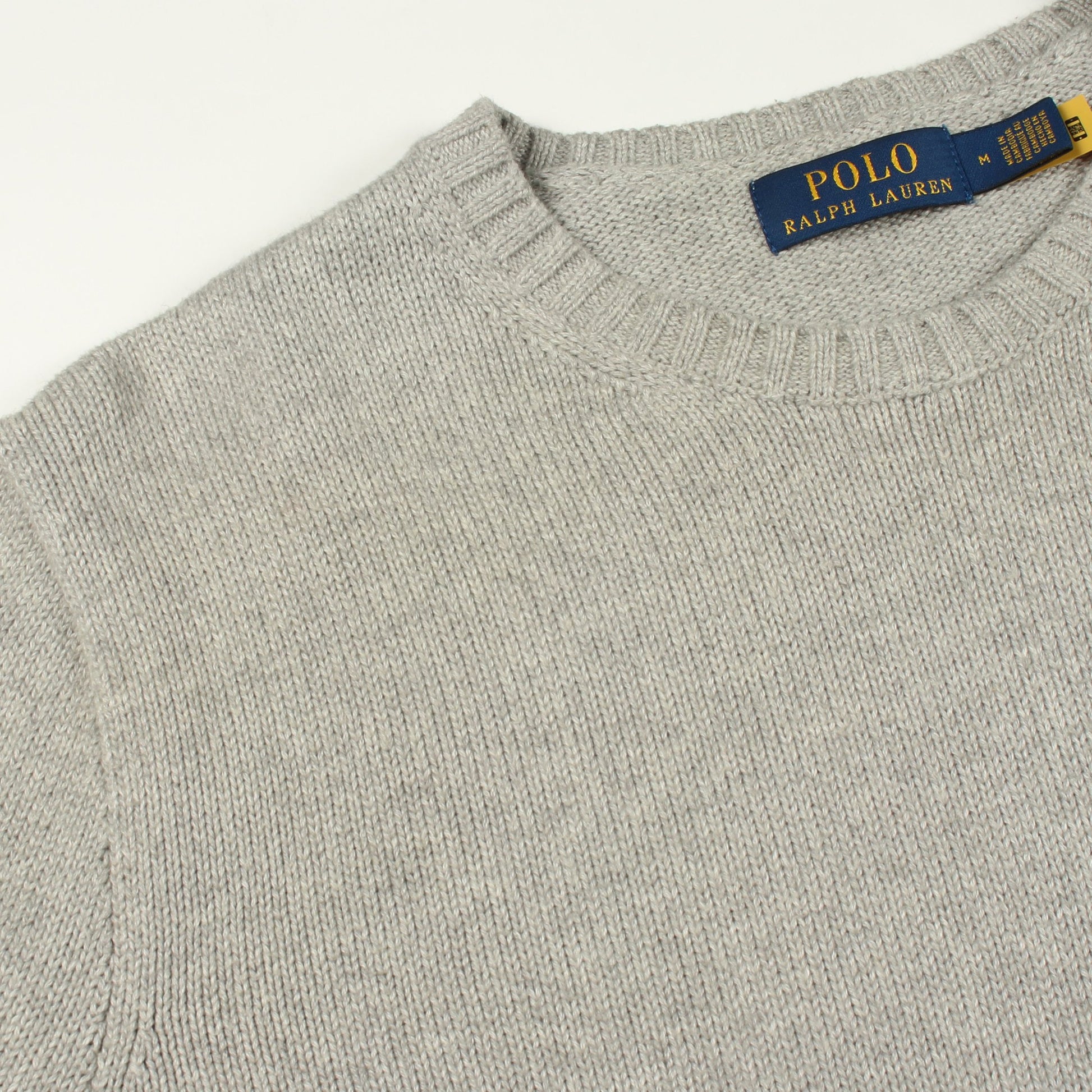 クルーネック ニット コットン グレー ポロラルフローレン トップス Polo Ralph Lauren