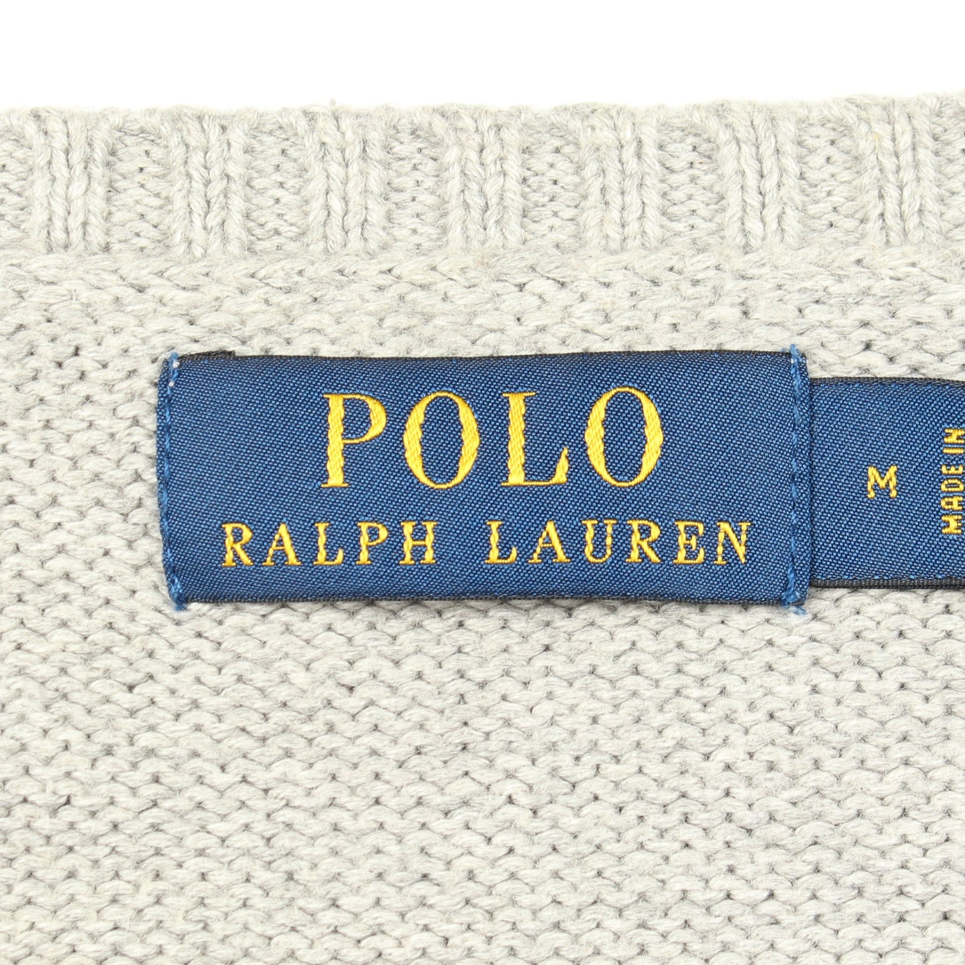 クルーネック ニット コットン グレー ポロラルフローレン トップス Polo Ralph Lauren