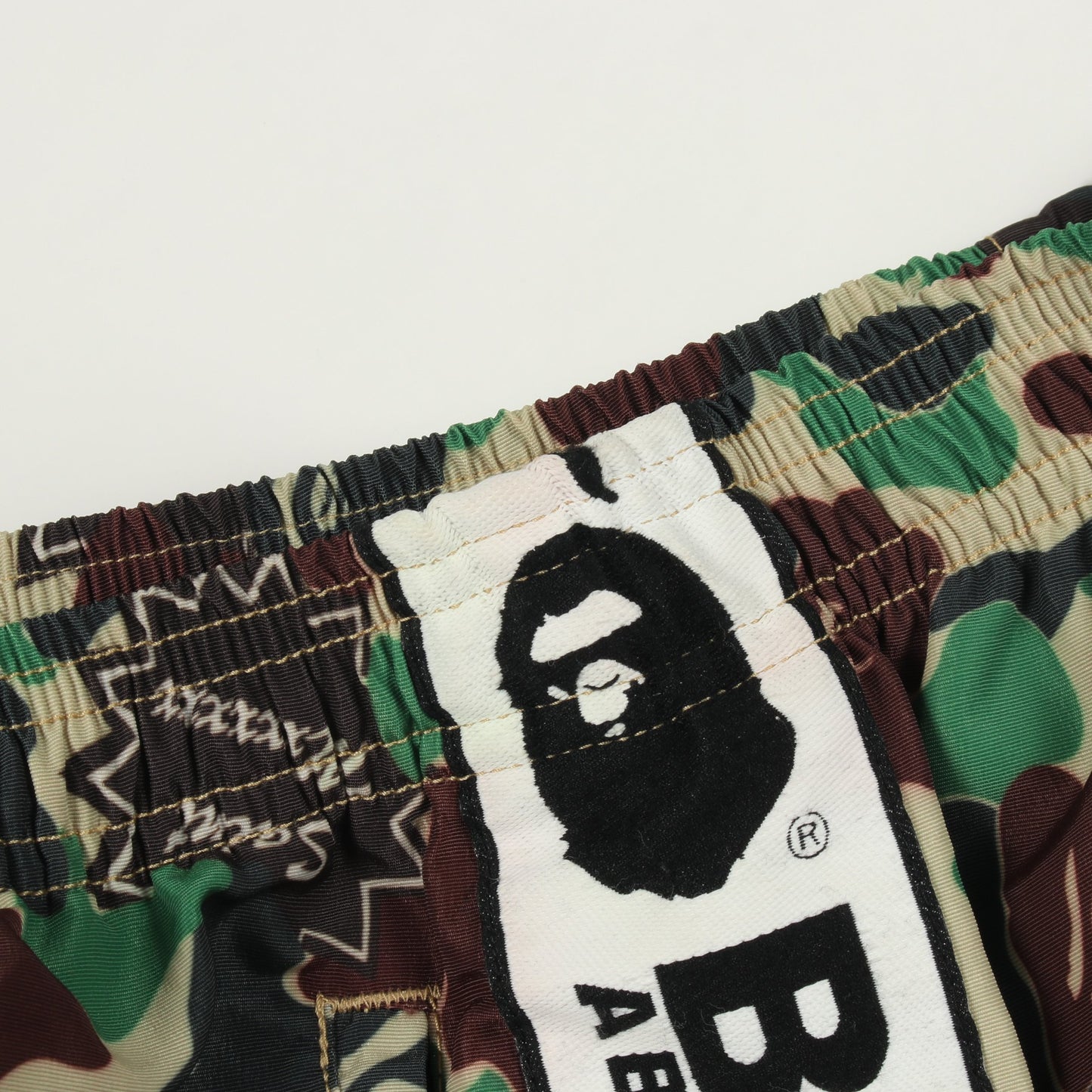 SAINT MICHAEL × A BATHING APE モフラージュ トラック パンツ ナイロン グリーン マルチカラー セント マイケル