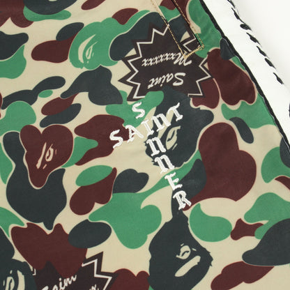 SAINT MICHAEL × A BATHING APE モフラージュ トラック パンツ ナイロン グリーン マルチカラー セント マイケル