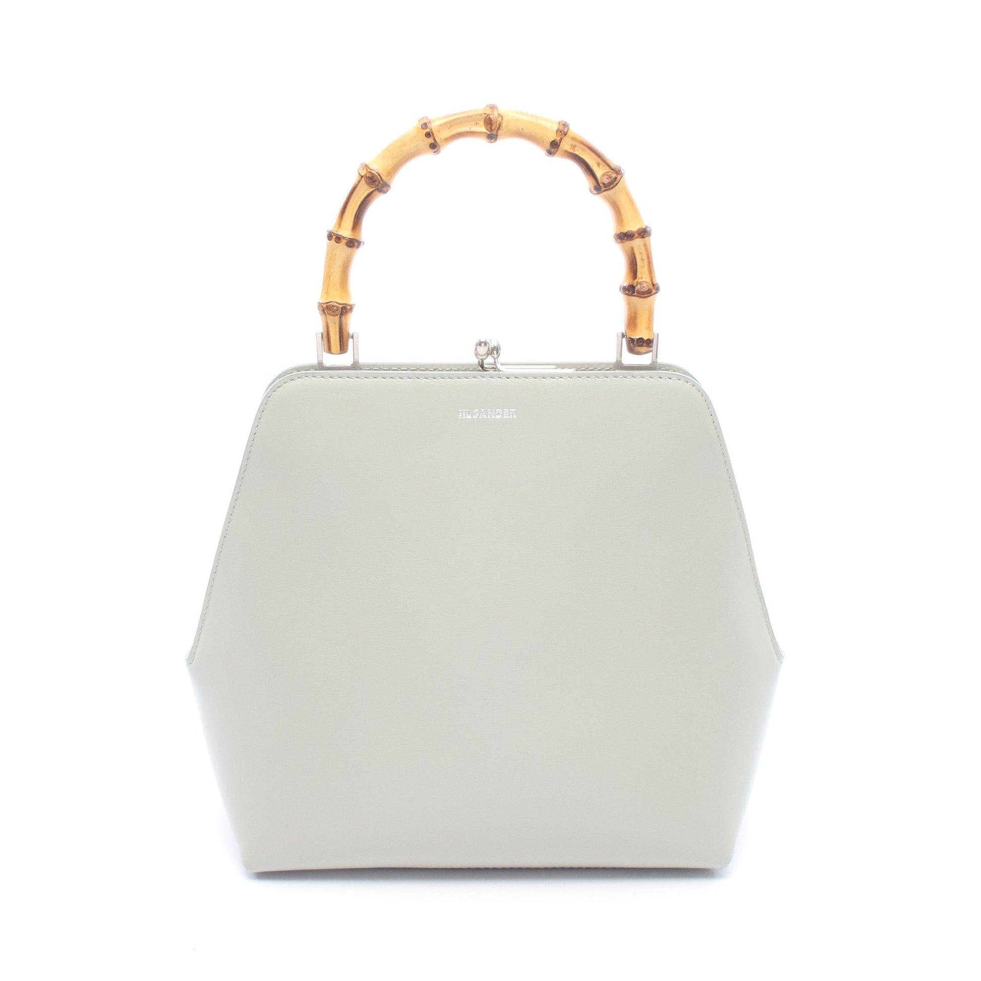 GOJI BAMBOO SMALL ハンドバッグ レザー グレー ジルサンダー バッグ JIL SANDER