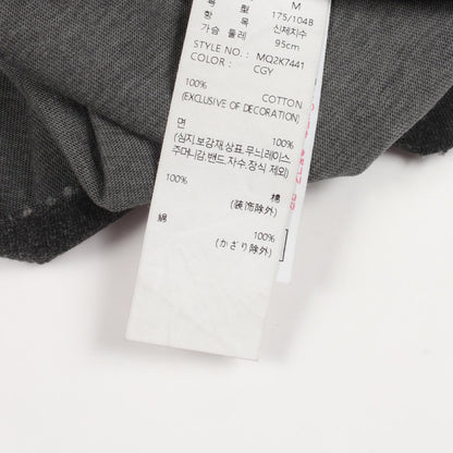 ロゴ ポケット付き ダメージ加工 半袖Tシャツ コットン グレー ゲス