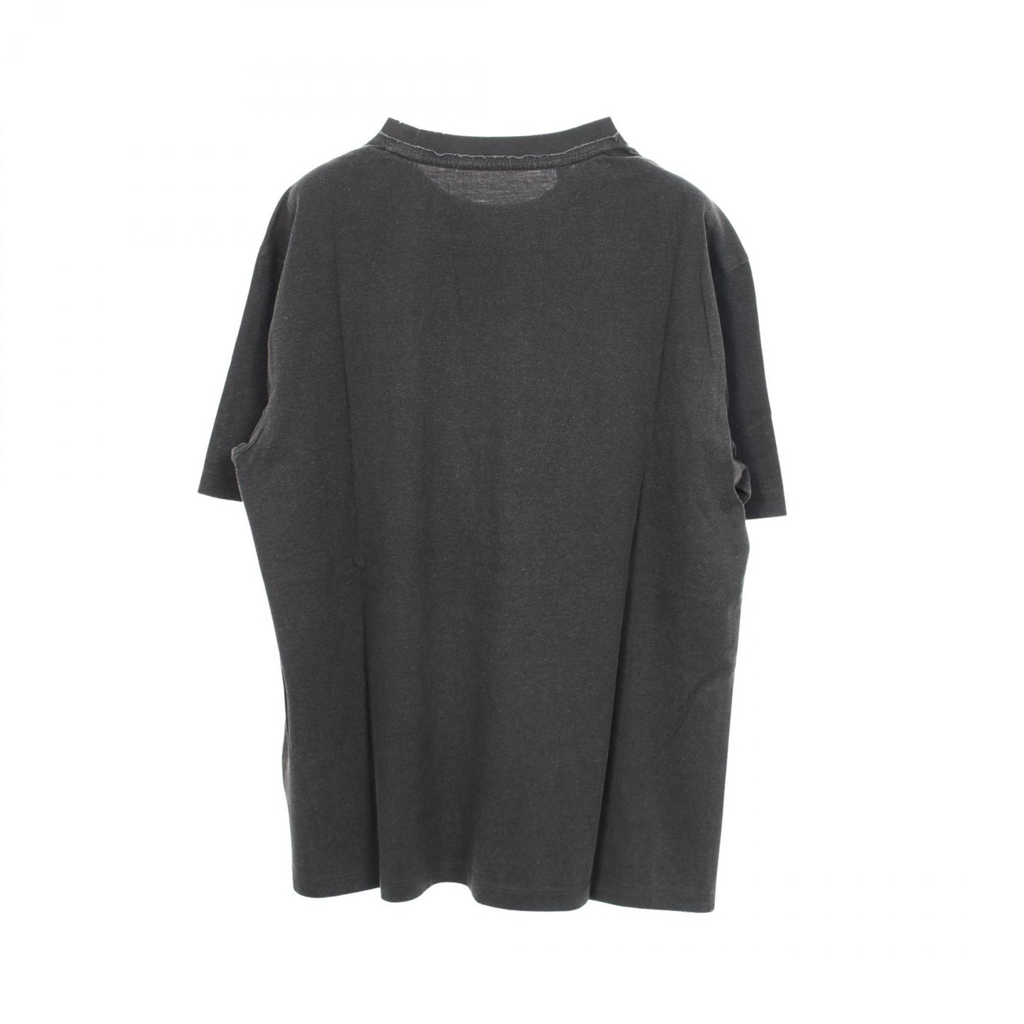 ロゴ ポケット付き ダメージ加工 半袖Tシャツ コットン グレー ゲス