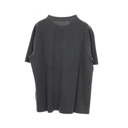 ロゴ ポケット付き ダメージ加工 半袖Tシャツ コットン グレー ゲス