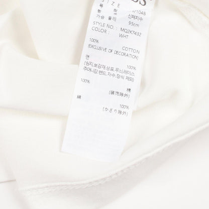 キーチェーン ダメージ加工 半袖Tシャツ コットン ホワイト ゲス