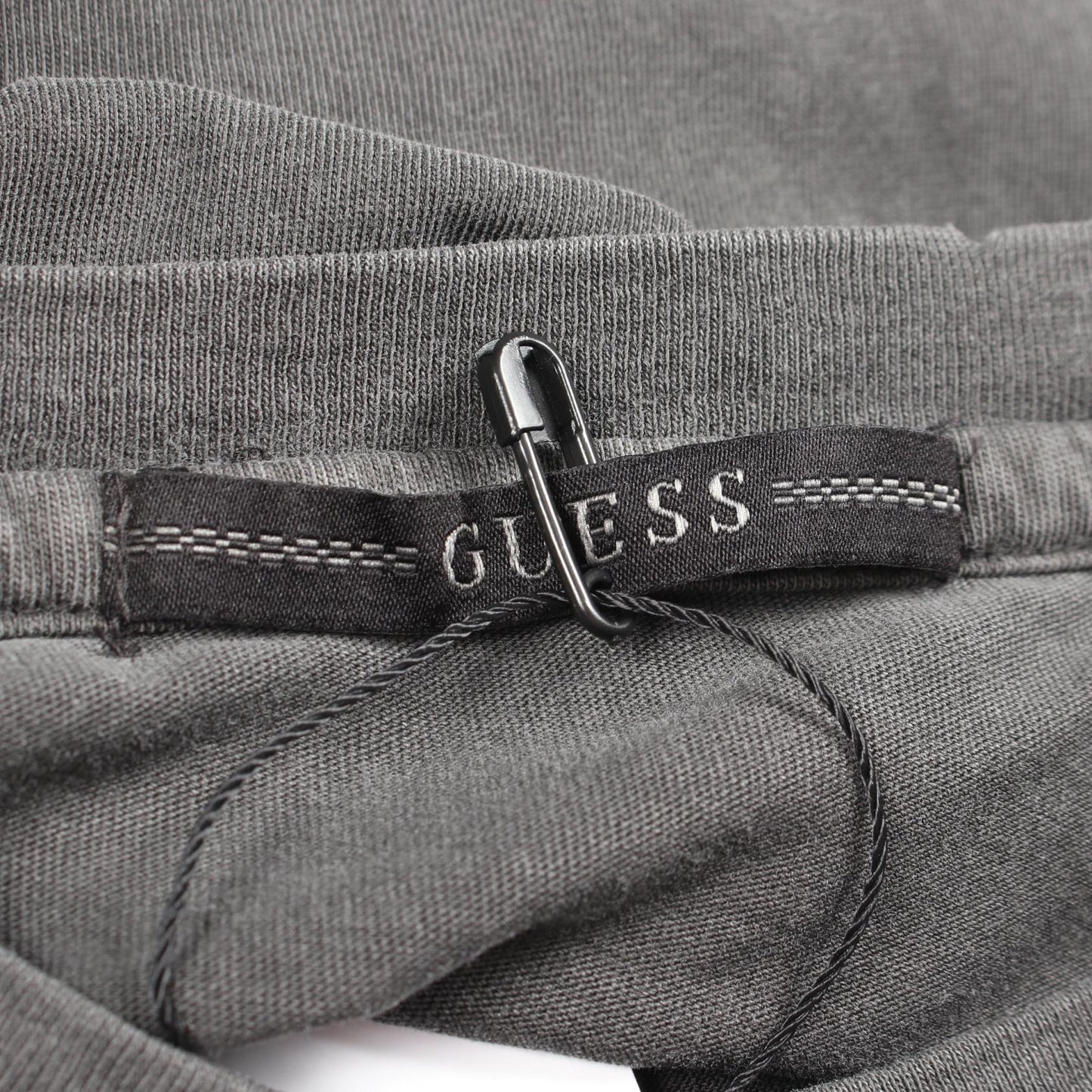 キーチェーン ダメージ加工 半袖Tシャツ コットン グレー ゲス