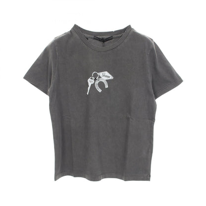 キーチェーン ダメージ加工 半袖Tシャツ コットン グレー ゲス