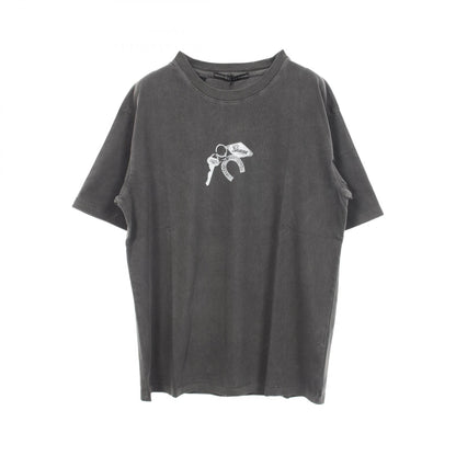 キーチェーン ダメージ加工 半袖Tシャツ コットン グレー ゲス