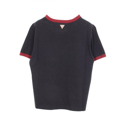 スターグラフィック ロゴ 半袖Tシャツ コットン ブラック レッド ゲス