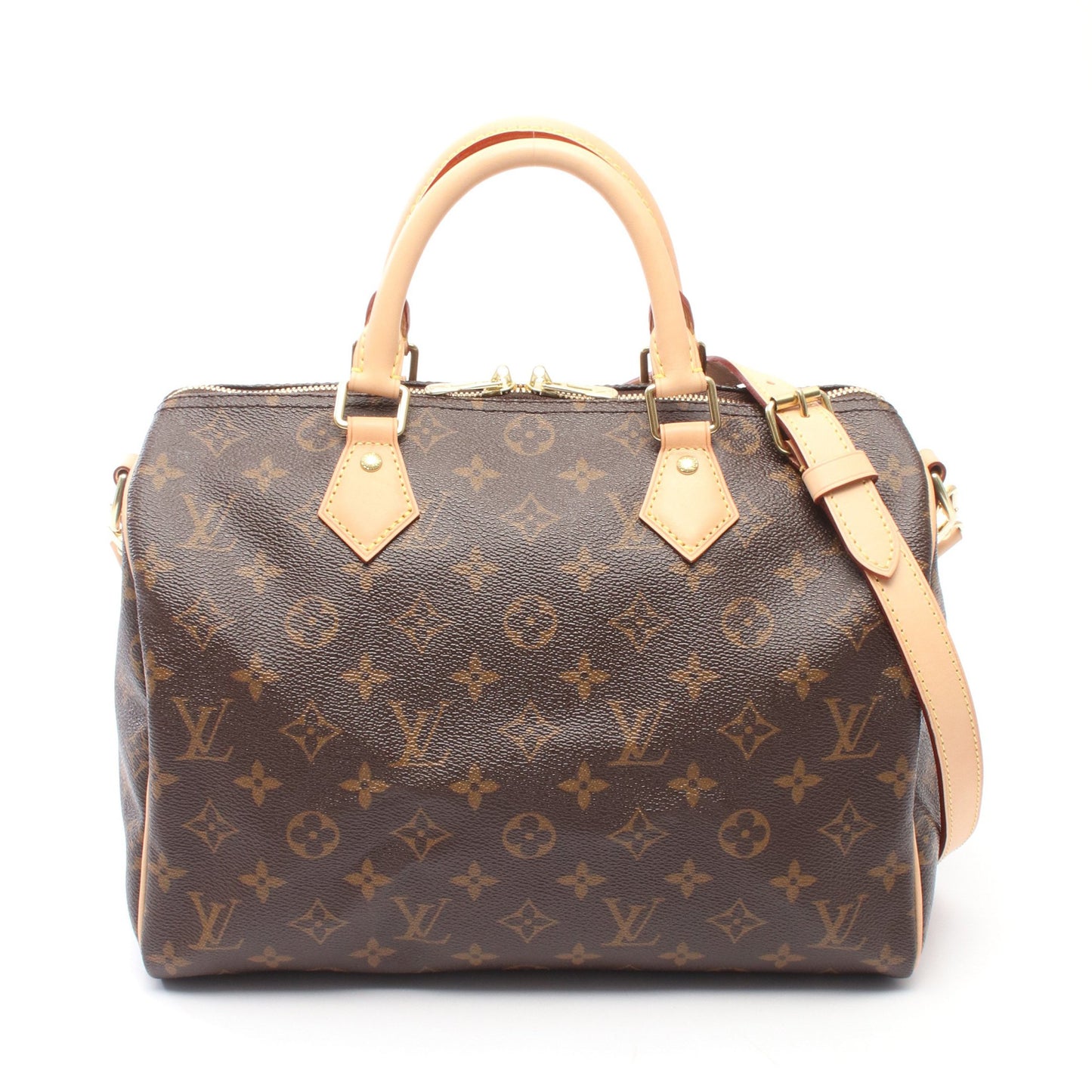スピーディ30 モノグラム 2WAY ハンドバッグ PVC レザー ブラウン ルイヴィトン バッグ LOUIS VUITTON