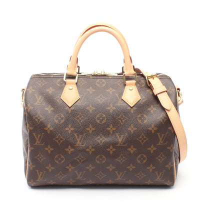 スピーディ30 モノグラム 2WAY ハンドバッグ PVC レザー ブラウン ルイヴィトン バッグ LOUIS VUITTON