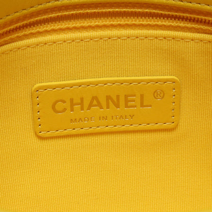 ミニマトラッセ チェーンショルダーバッグ レザー イエロー ゴールド金具 シャネル