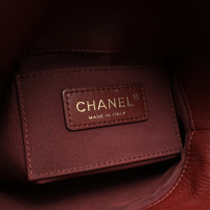 パリハンブルク マトラッセ 2WAY チェーンショルダーバッグ ウール レザー ブラック ゴールド金具 シャネル