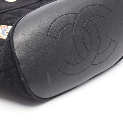 パリハンブルク マトラッセ 2WAY チェーンショルダーバッグ ウール レザー ブラック ゴールド金具 シャネル