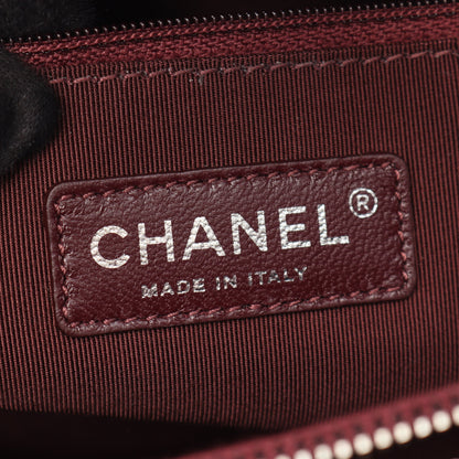 ボーイシャネル Vステッチ ハンドバッグ トートバッグ ラムスキン ボルドー シルバー金具 シャネル バッグ CHANEL